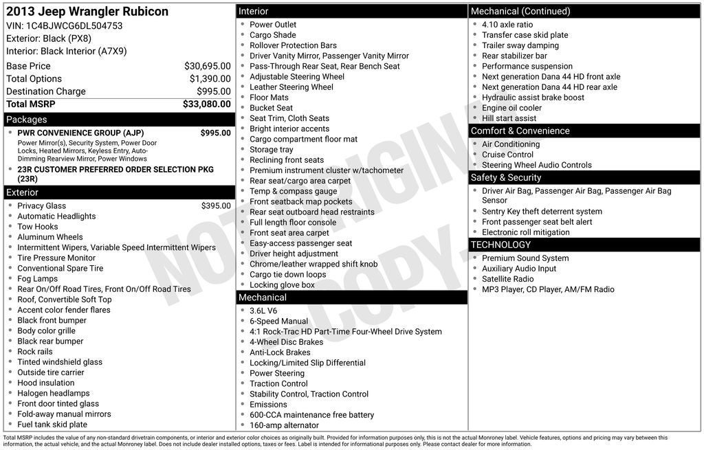 2013 Jeep Wrangler Rubicon