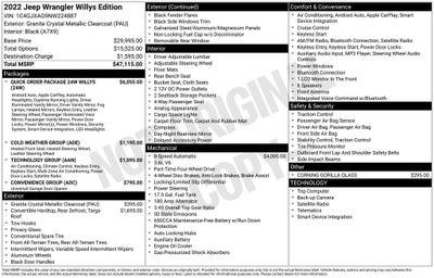 2022 Jeep Wrangler Willys