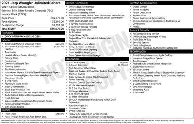 2021 Jeep Wrangler Unlimited Sahara