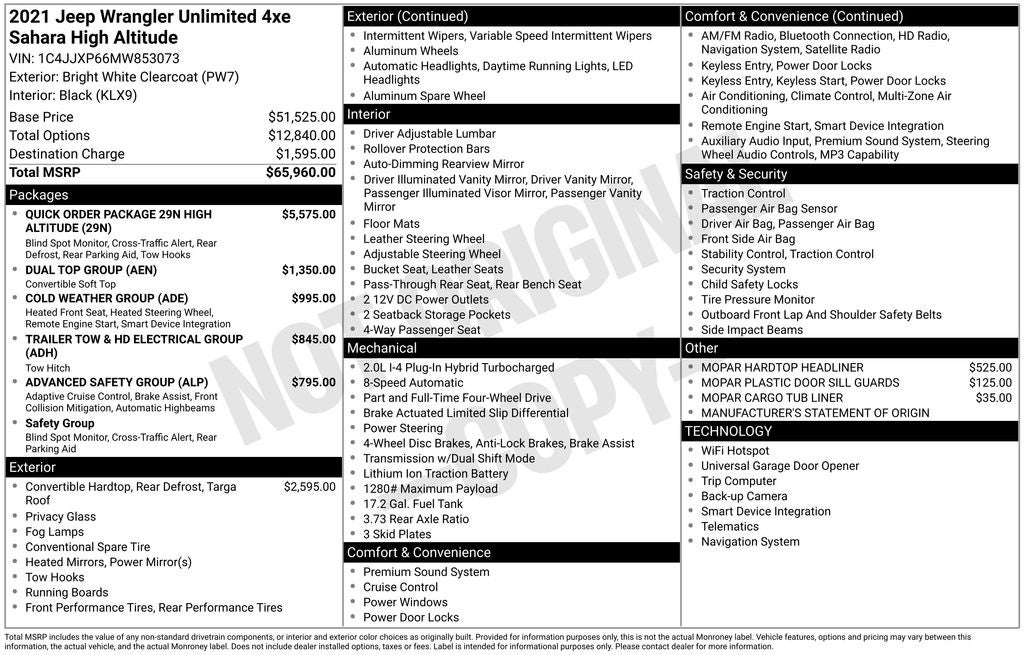 2021 Jeep Wrangler Unlimited Sahara High Altitude 4xe