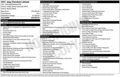 2021 Jeep Cherokee Latitude