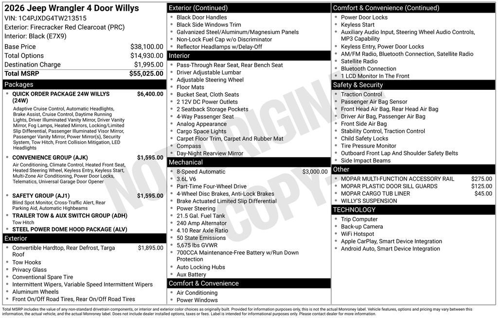 2026 Jeep Wrangler Willys