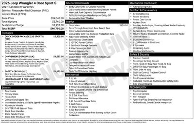 2026 Jeep Wrangler Sport S