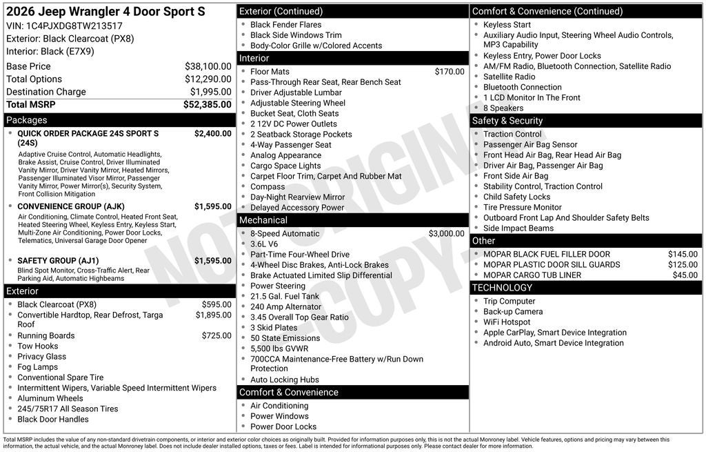 2026 Jeep Wrangler Sport S