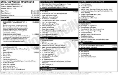 2025 Jeep Wrangler Sport S