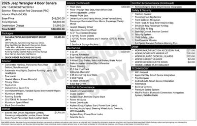 2026 Jeep Wrangler Sahara