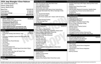 2026 Jeep Wrangler Rubicon