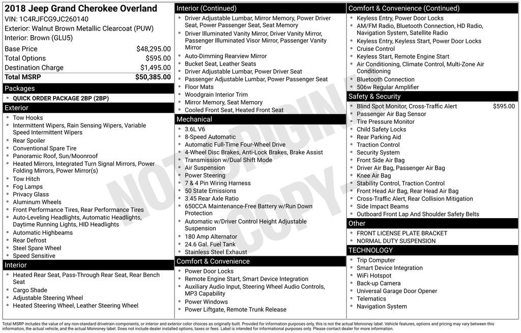 2018 Jeep Grand Cherokee Overland
