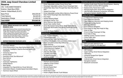 2026 Jeep Grand Cherokee Limited Reserve