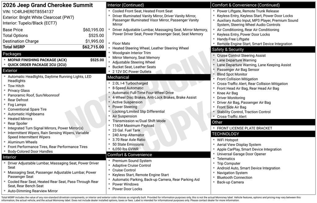 2026 Jeep Grand Cherokee Summit