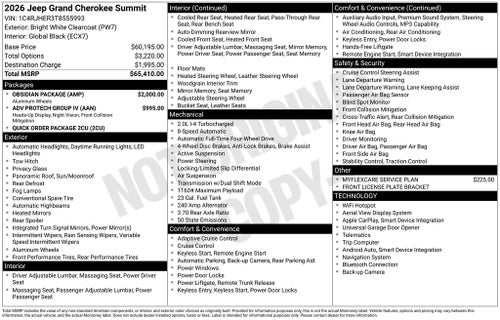 2026 Jeep Grand Cherokee Summit