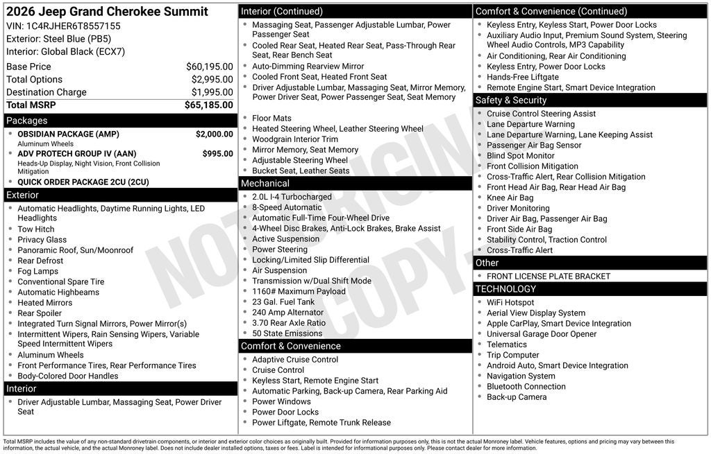 2026 Jeep Grand Cherokee Summit