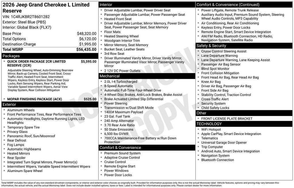 2026 Jeep Grand Cherokee L Limited