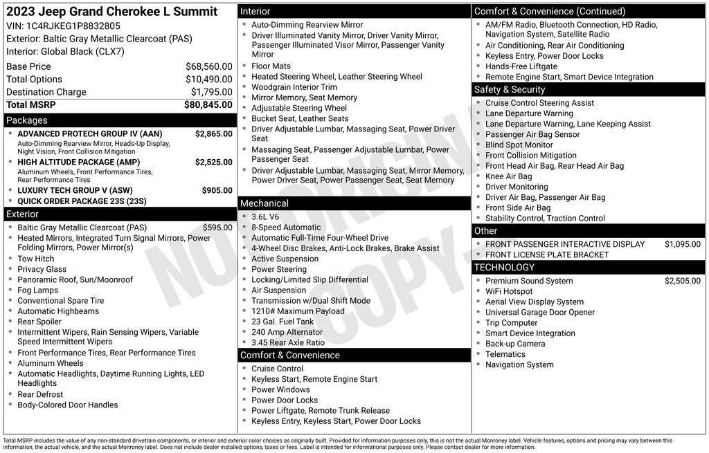 2023 Jeep Grand Cherokee L Summit