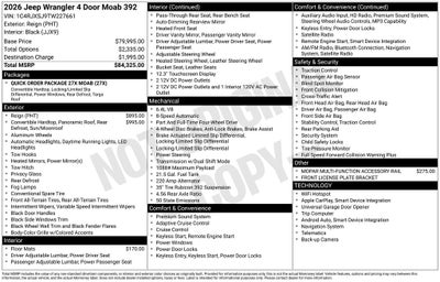 2026 Jeep Wrangler Rubicon 392
