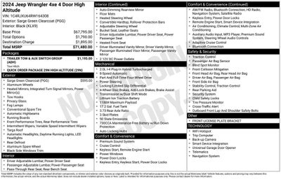 2024 Jeep Wrangler High Altitude 4xe