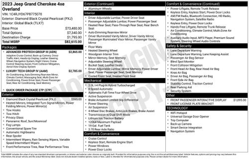 2023 Jeep Grand Cherokee Overland 4xe