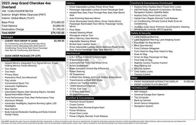 2023 Jeep Grand Cherokee Overland 4xe