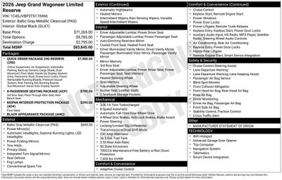 2026 Jeep Grand Wagoneer Limited Reserve