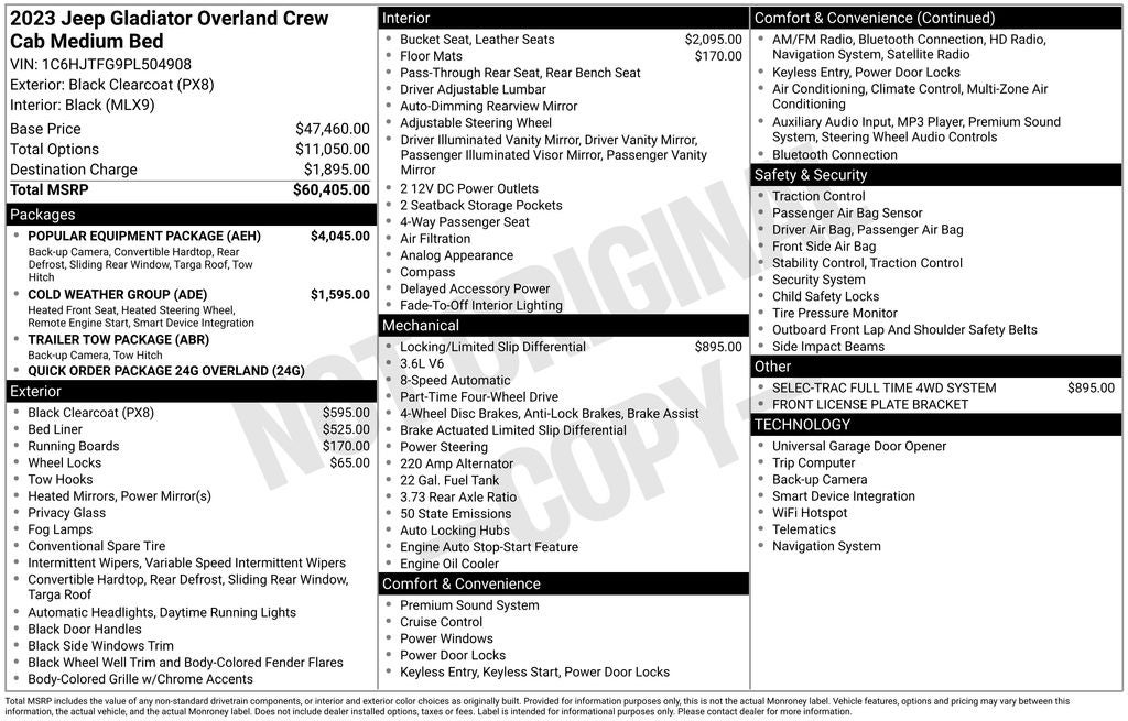2023 Jeep Gladiator Overland