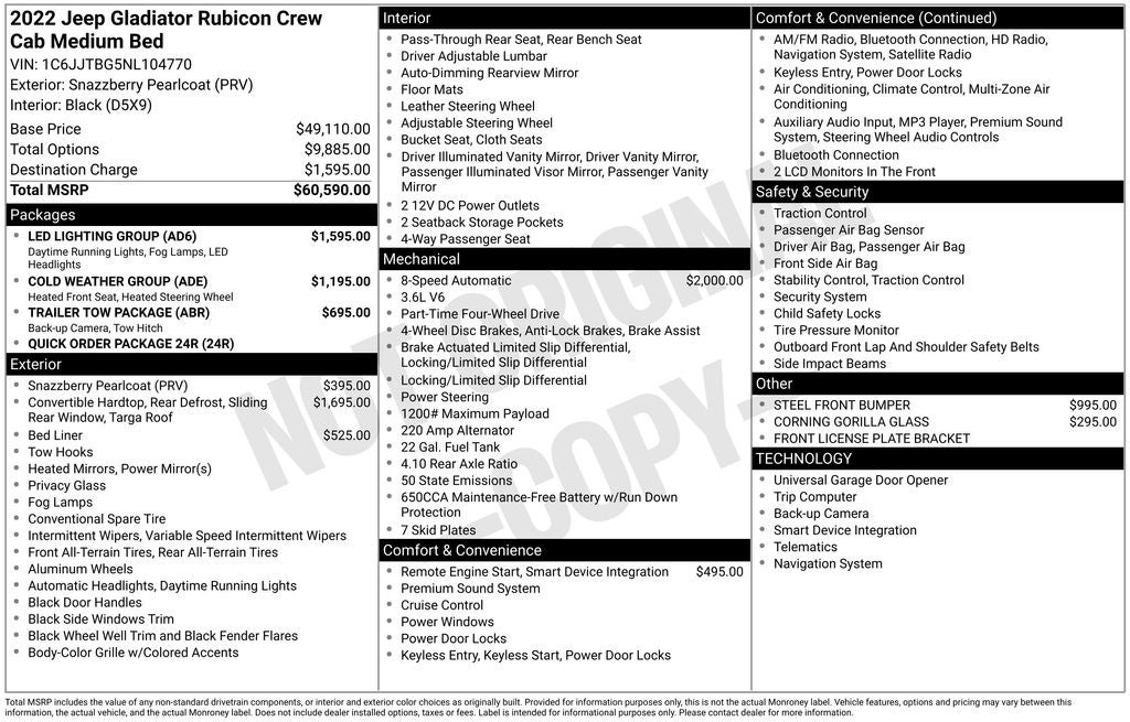 2022 Jeep Gladiator Rubicon