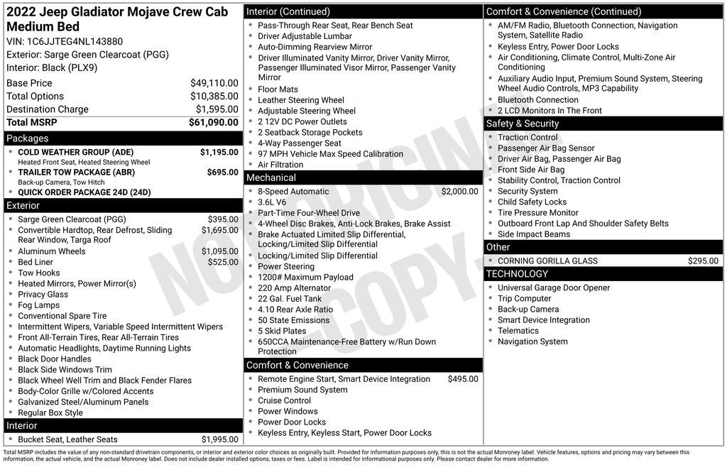 2022 Jeep Gladiator Mojave