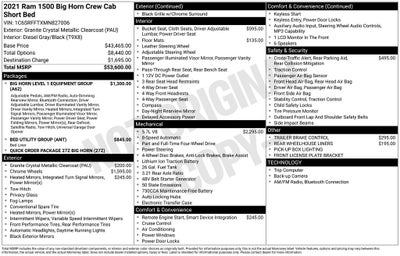 2021 RAM 1500 Big Horn/Lone Star