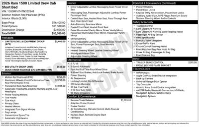 2026 RAM 1500 Limited
