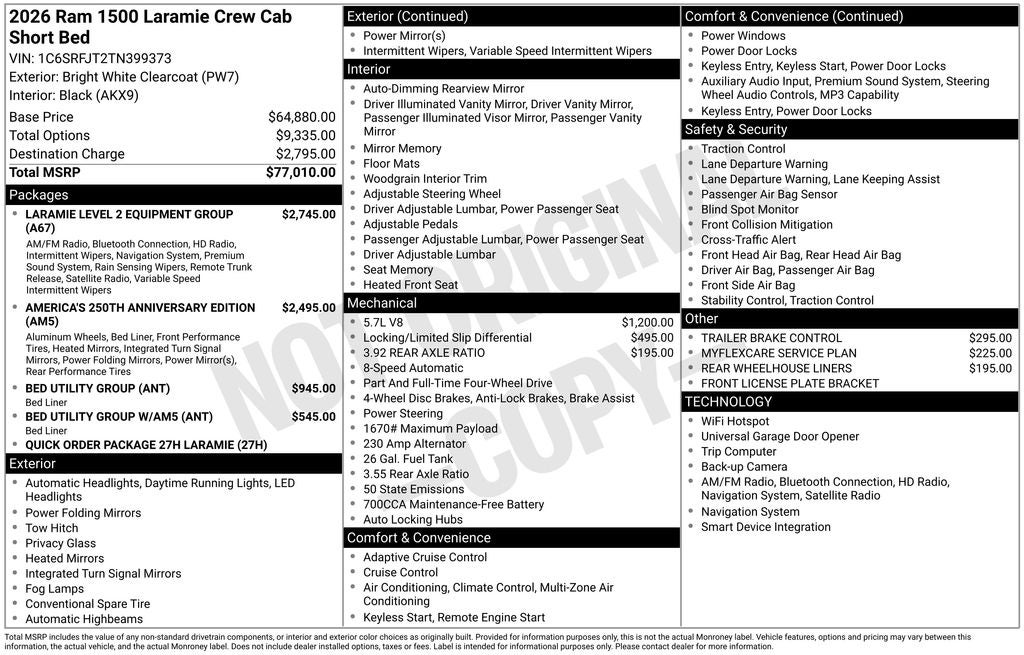 2026 RAM 1500 Laramie