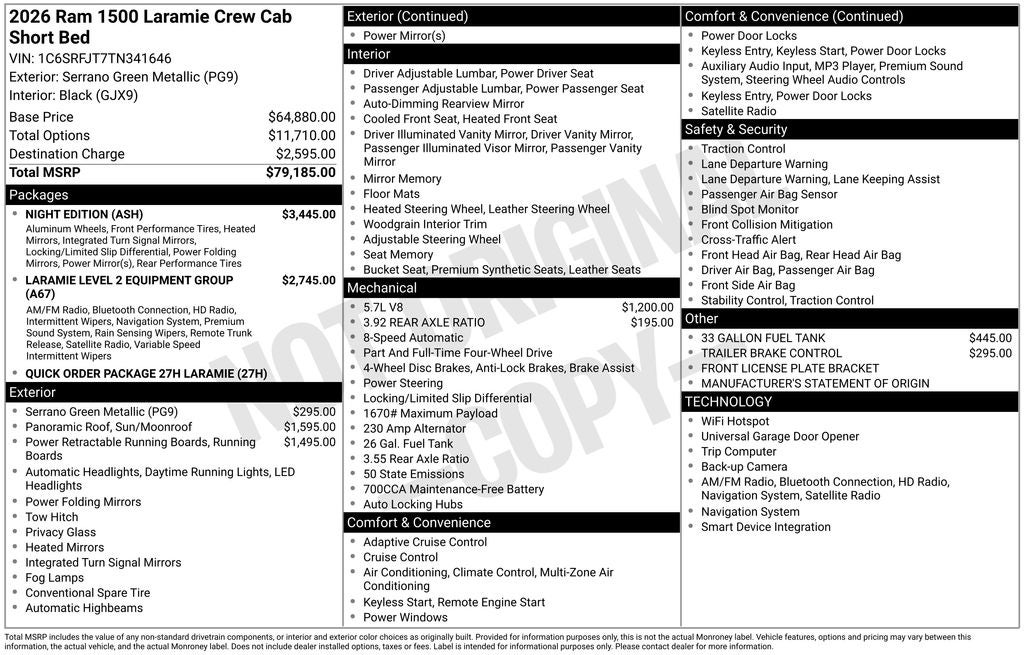 2026 RAM 1500 Laramie