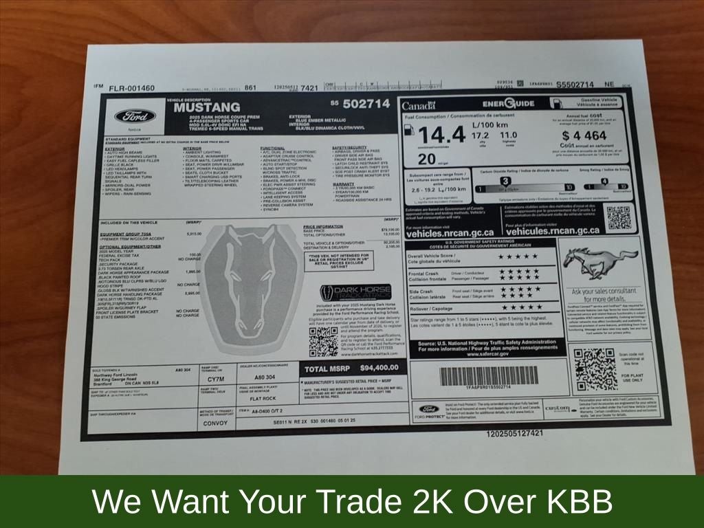 2025 Ford Mustang Dark Horse