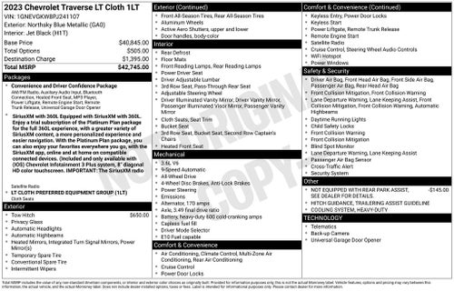 2023 Chevrolet Traverse LT 1LT