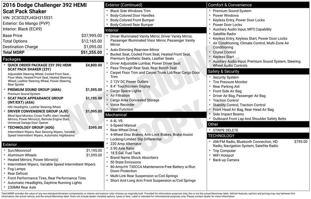 2016 Dodge Challenger R/T Scat Pack