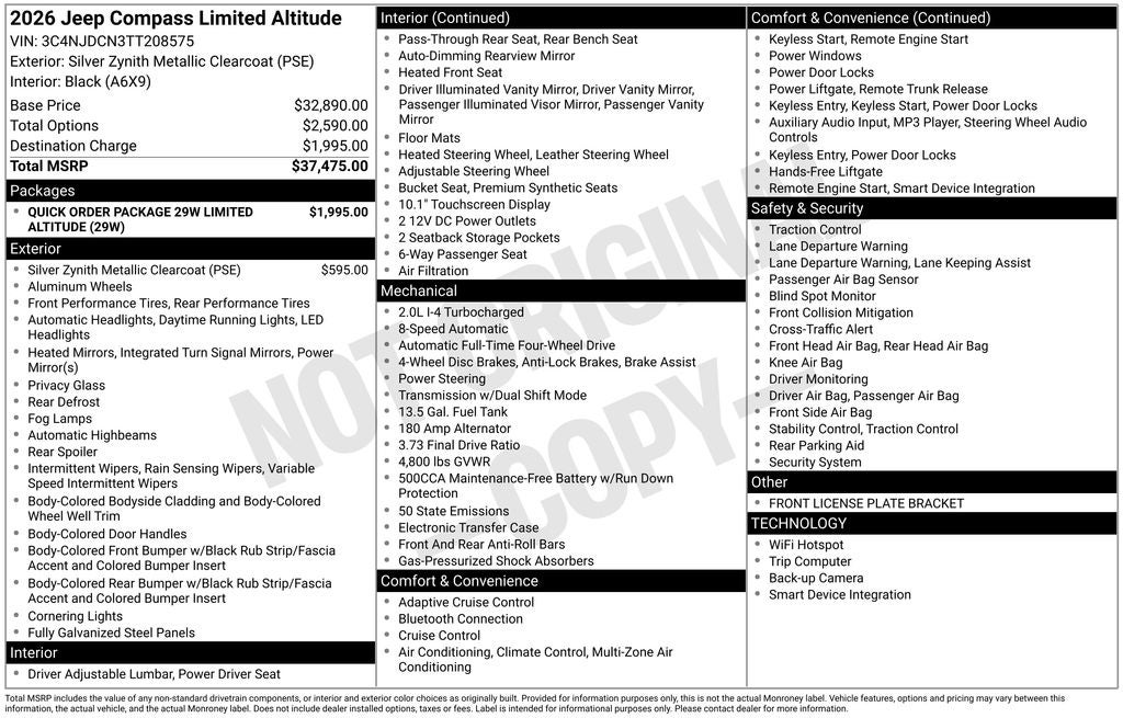 2026 Jeep Compass Limited