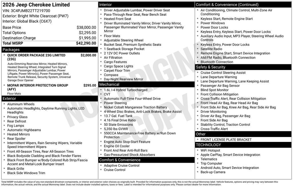 2026 Jeep Cherokee Limited