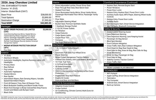 2026 Jeep Cherokee Limited