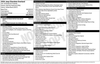 2026 Jeep Cherokee Overland
