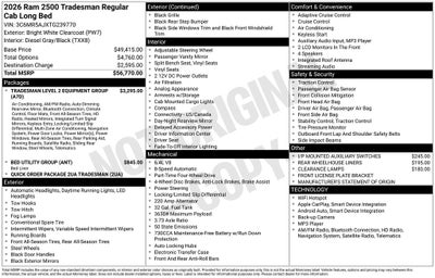 2026 RAM 2500 Tradesman