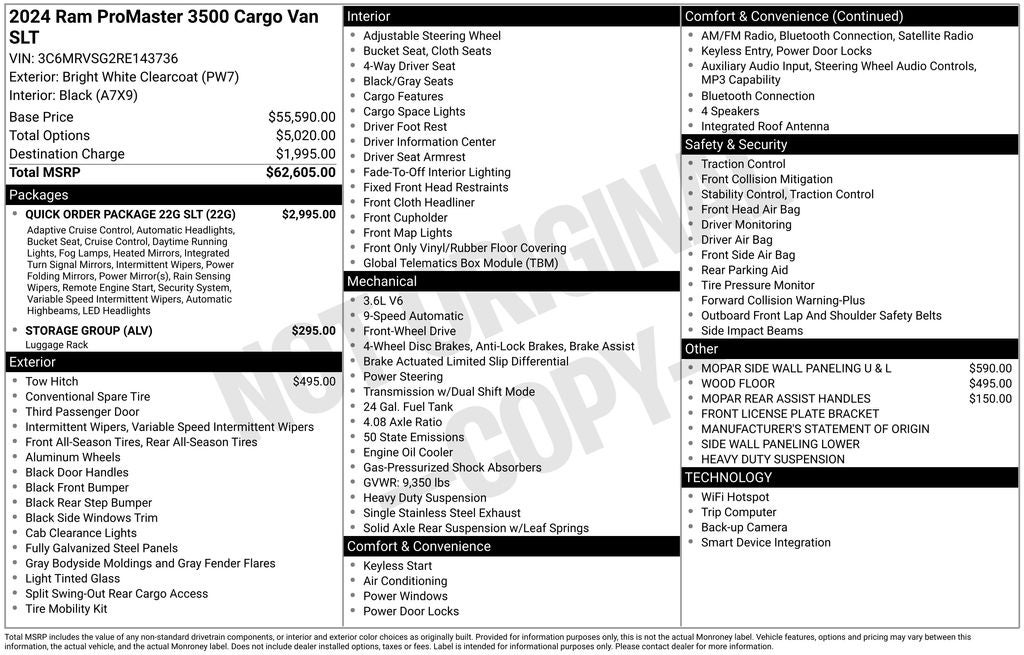 2024 RAM ProMaster 3500 Super High Roof