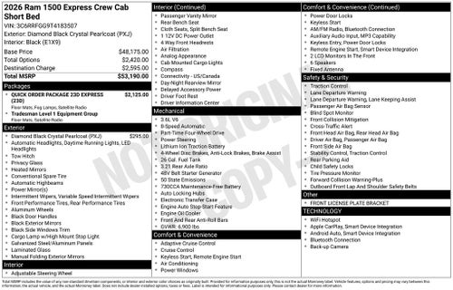 2026 RAM 1500 Express