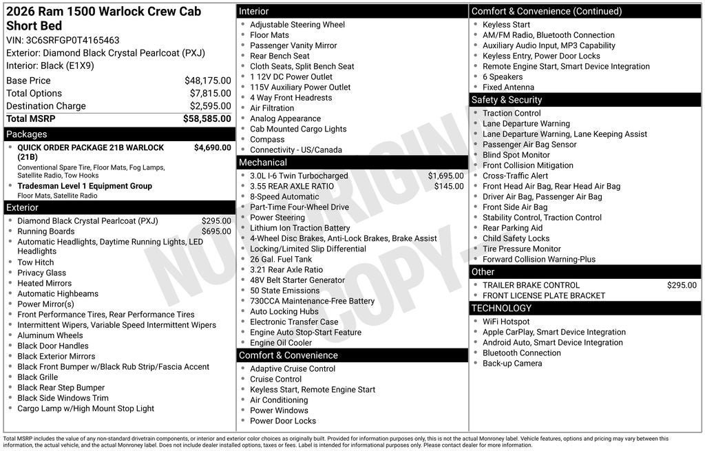 2026 RAM 1500 Warlock