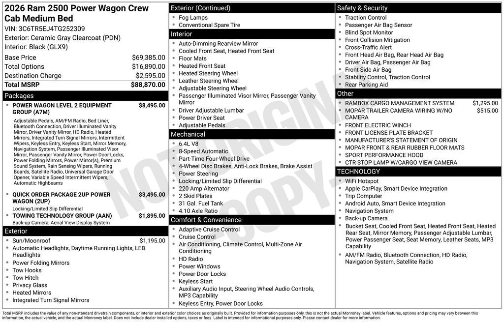 2026 RAM 2500 Power Wagon