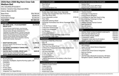 2026 RAM 2500 Big Horn