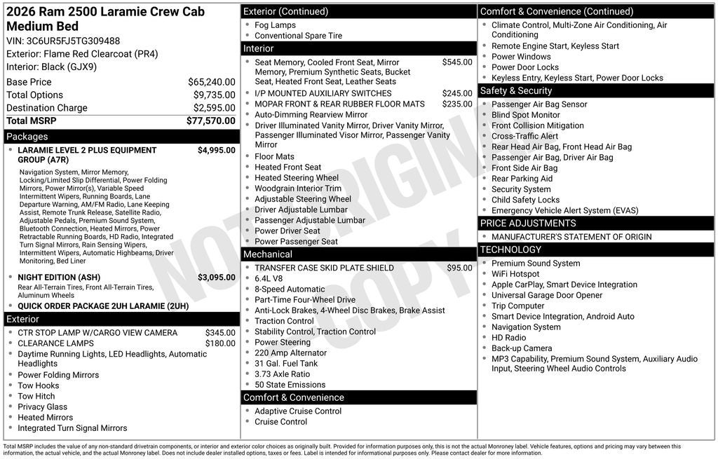 2026 RAM 2500 Laramie