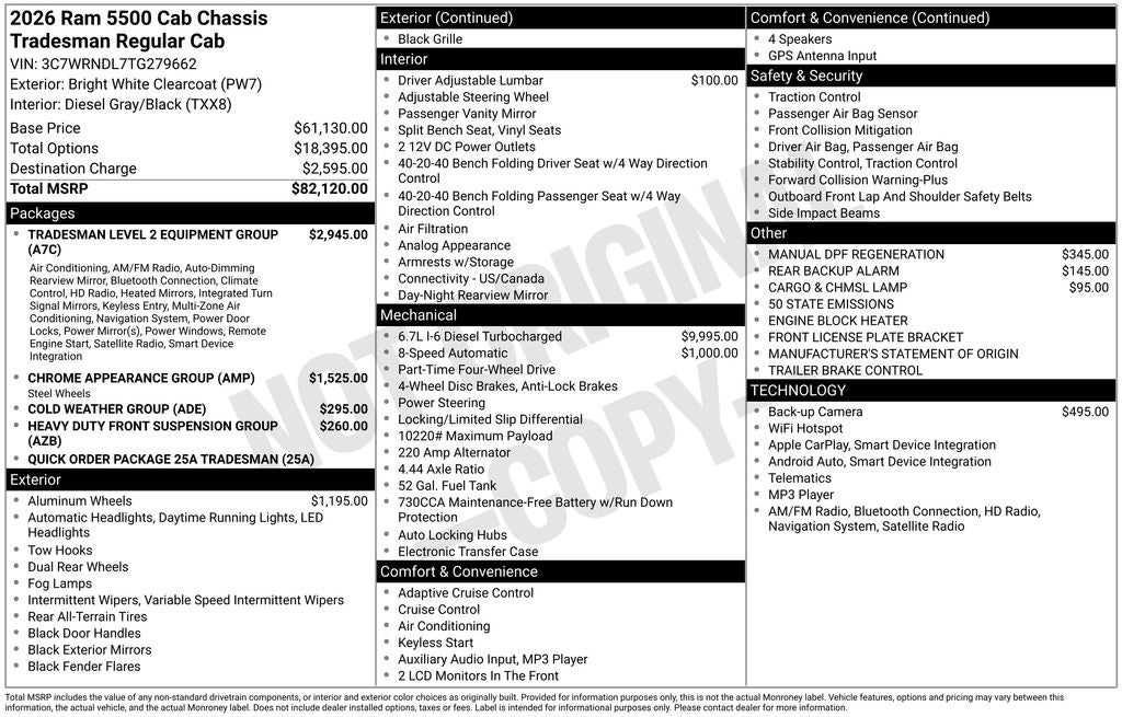 2026 RAM 5500HD Tradesman