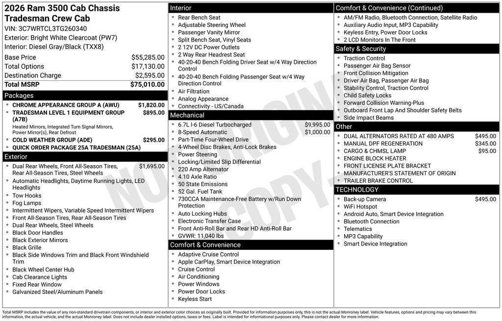 2026 RAM 3500 Tradesman