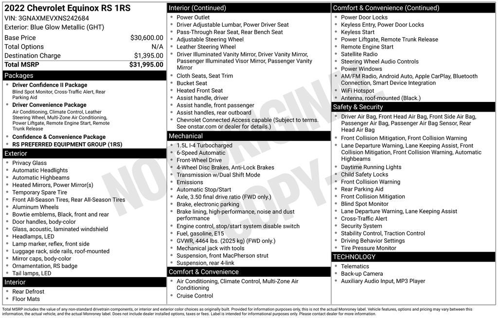 2022 Chevrolet Equinox RS