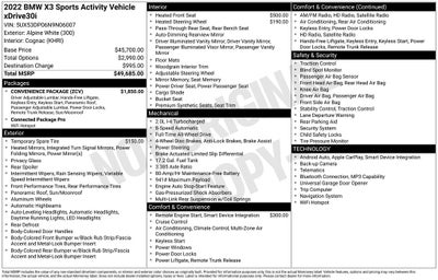 2022 BMW X3 xDrive30i
