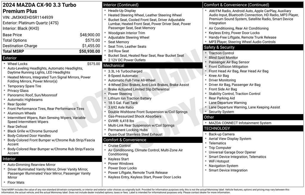 2024 Mazda Mazda CX-90 3.3 Turbo Premium Plus
