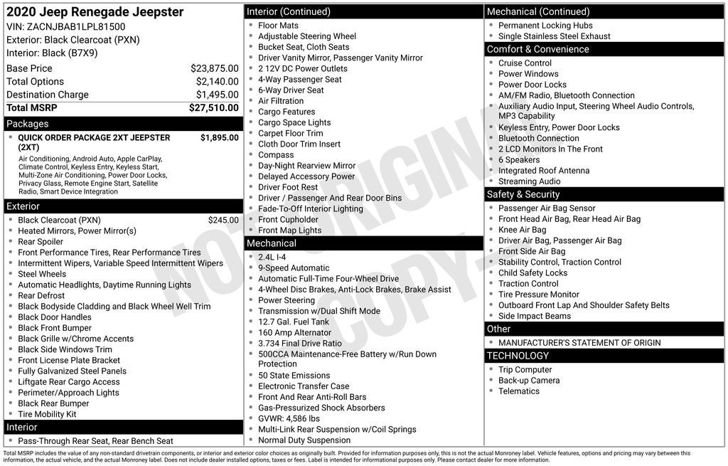 2020 Jeep Renegade Sport